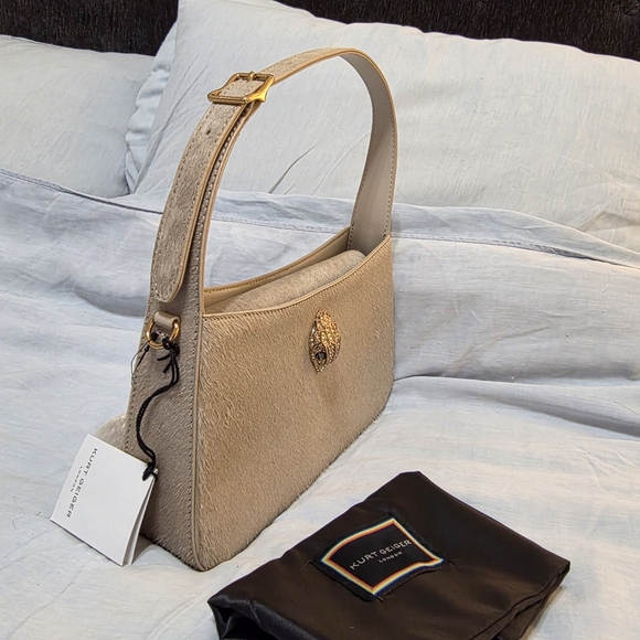 NWT Kurt Geiger London Bond Genuine Calf Hair Shoulder Bag - Picture 4 of 9